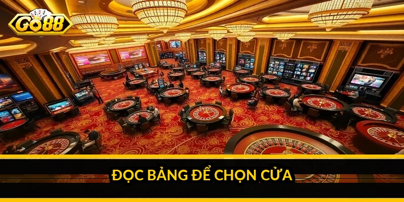Đọc bảng để chọn cửa