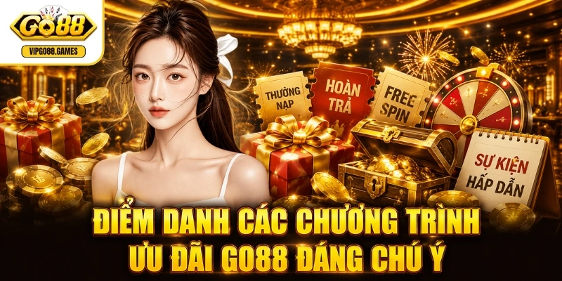 Điểm danh các chương trình ưu đãi GO88 đáng chú ý